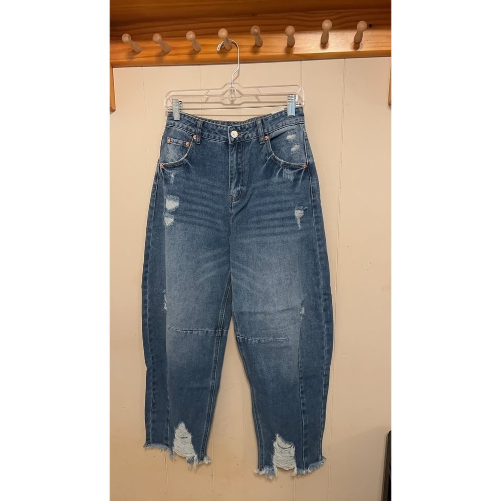 Distressed High-Waisted Jeans